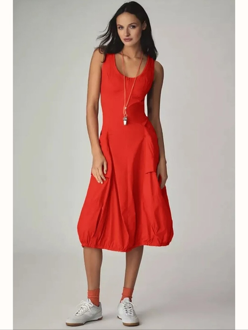 $148 Daily Practice Fastpack Bubble-Hem Midi Dress Size Large - Picture 3 of 11